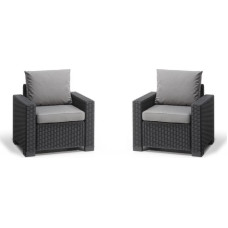 Keter sodo kėdės, 2 vnt., California, pilkos