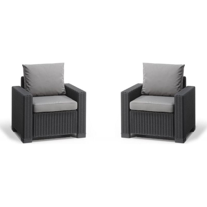 Keter sodo kėdės, 2 vnt., California, pilkos