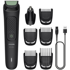 Philips Multigroom series 3000 trimmeris (7-in-1), melns ar zaļu - MG3920/15