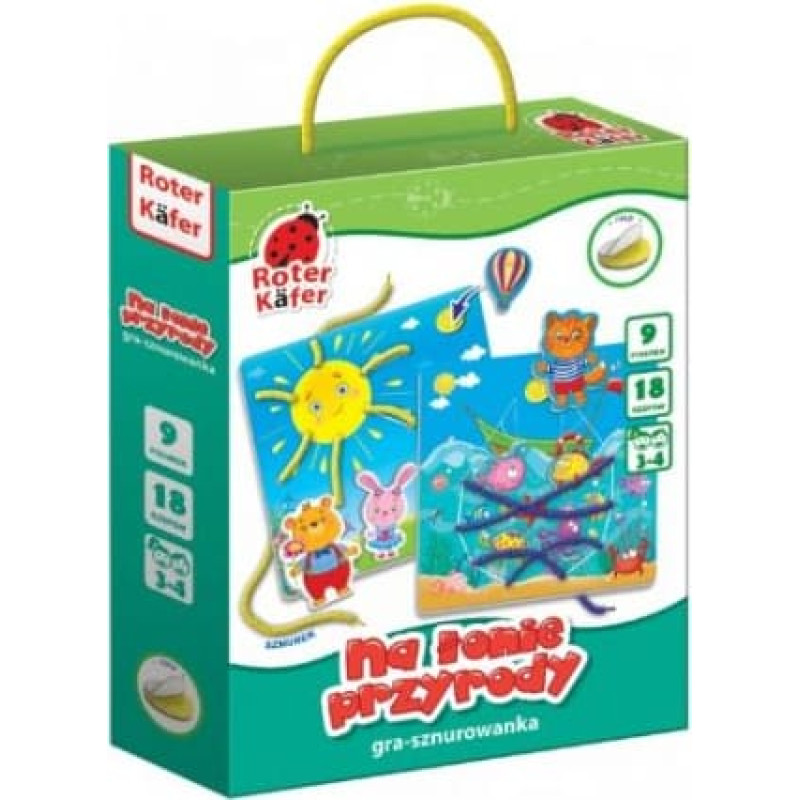 Lauko žaidimas su virvelėmis ir lipukais