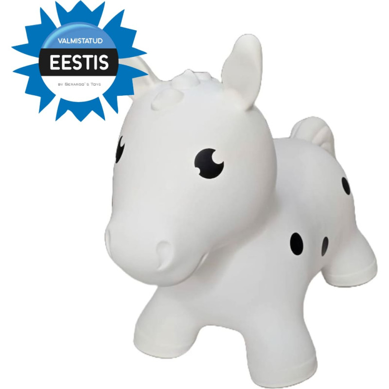 Gerardo's Toys Jumpy šokinėjantis gyvūnas – arklys, baltas, pakuotėje