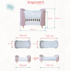 Ingvart Fly lovos prailginimas – prailgina lovą iki 166 cm