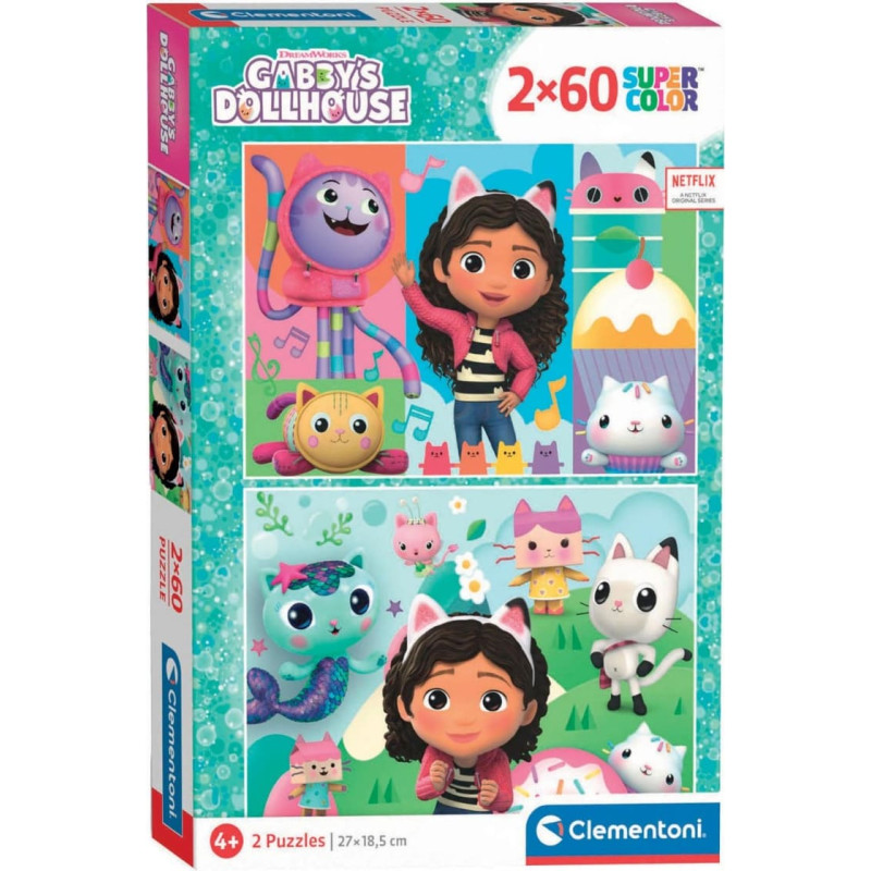 Clementoni pusle Gabby's Dollhouse 2 x 60 tk