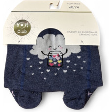Yo Baby Zeķubikses rāpo&scaron;anai 68/74 RAB-0025 navy blue cloud