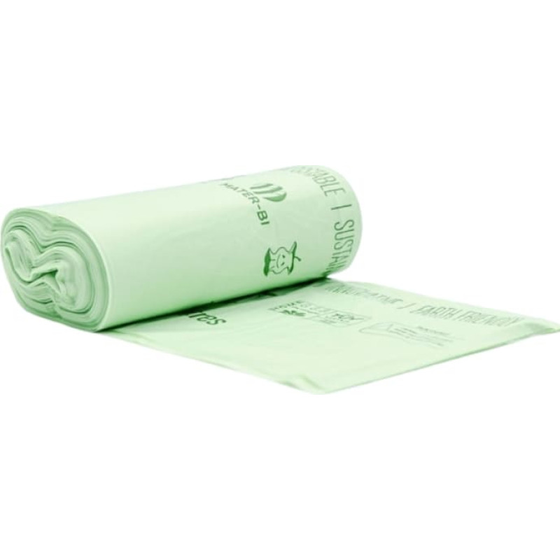 Biobag Atkritumu maisi kompostējami BioBag 10L (25 gab. rullī) 15mkr. 42x45cm zaļi