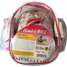 Bimbo Bike Set of kids bike helmet, knee and elbow pads, size M, unicorns
