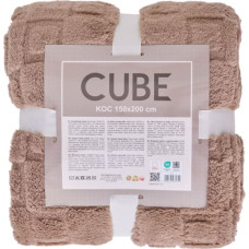 KOC CUBE 150X200 ŻAKARD SHERPA MOCCA