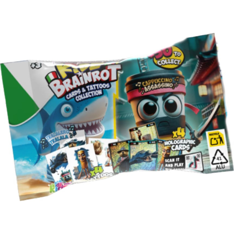 Brainrot hologrāfiskās kartītes ar tetovējumiem, K02BRO03