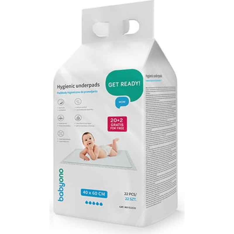 Babyono B.O.513/22 Pdklady higieniczne 40x60 cm 20szt + 2 gratis