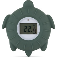 Petite&Mars 582817 Silikonowy termometr cyfrowy do kąpieli Turtle Terry Misty Green