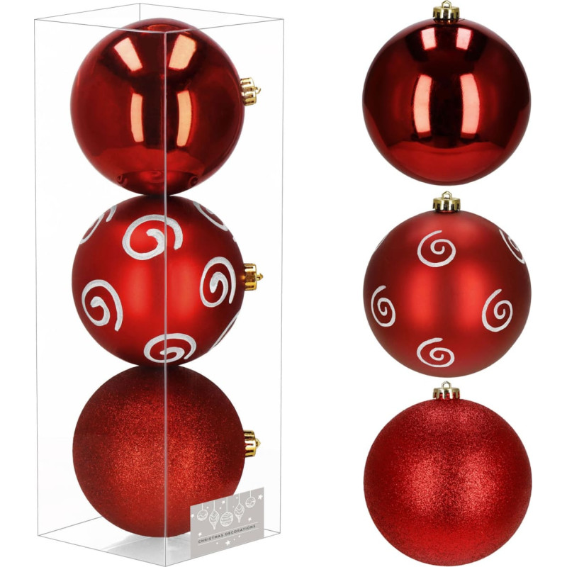 Springos Kalėdinė eglutės dekoracijų rinkinys Springos CA1364, 3 vnt.