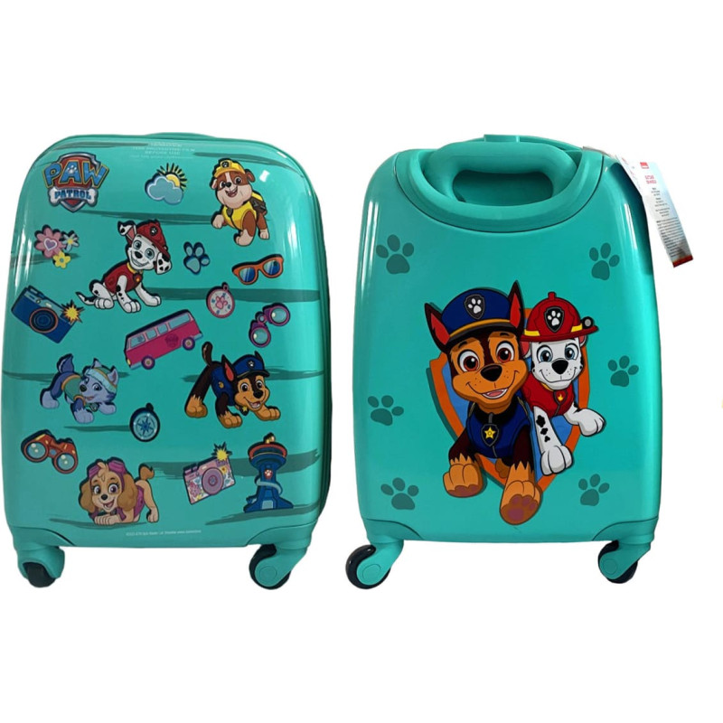 Nickelodeon Podr&oacute;ż PAW PATROL SUITCASE TURKUOISE 16