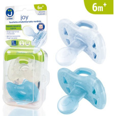 Pacifier Joy 6m+ transp.-turquoise