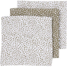 Meyco Baby muslīnu autiņu komplekts Cheetah Taupe (3 gab., 70x70 cm)