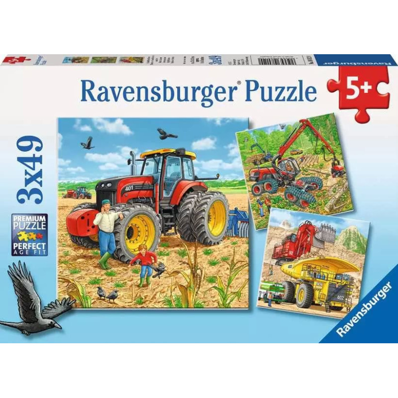 Ravensburger Puzzle 3x49 pcs Big Machines