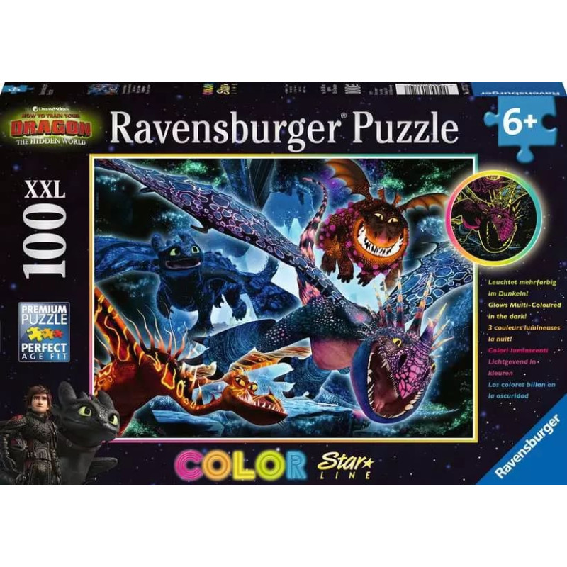 Ravensburger Puzzle 100 pcs Color Studio Shining Dragons
