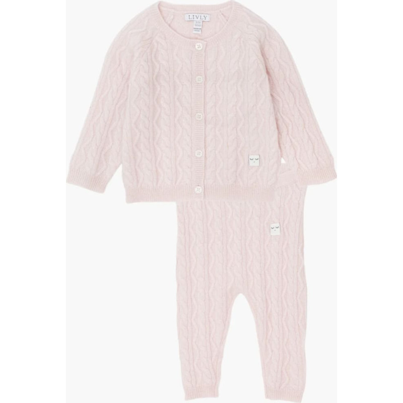 Livly Clothing Livly Ka&scaron;mira Komplekts Cashmere Cable Knit Set Pink