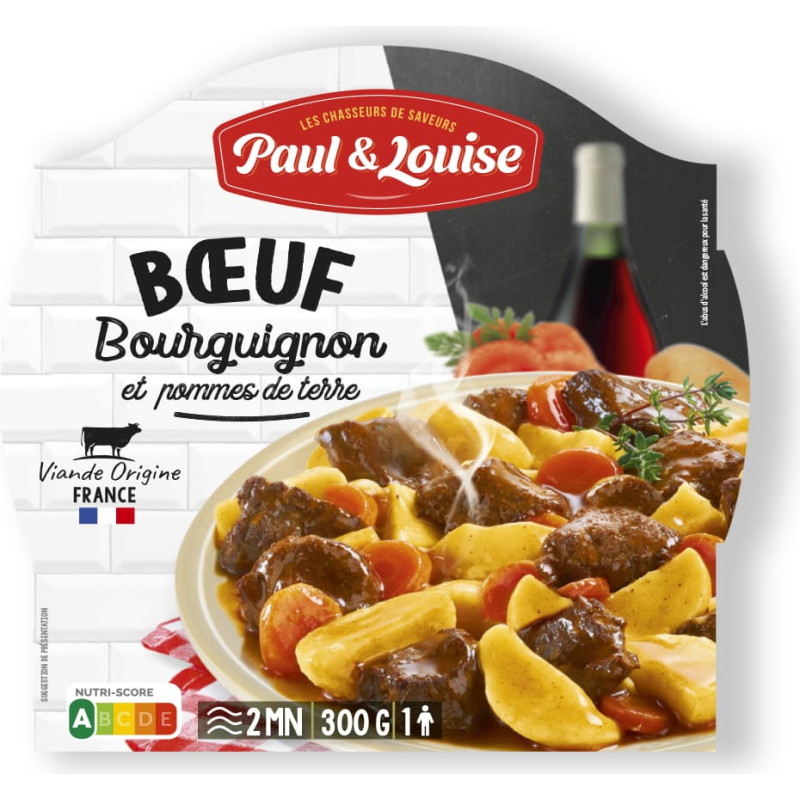 Paul&Louise Burgundy-style beef in red wine sauce, 300 g