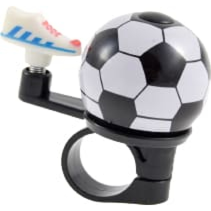 Bimbo Bike Dviračio skambutis &bdquo;FOOTBALL&ldquo;, baltas/juodas