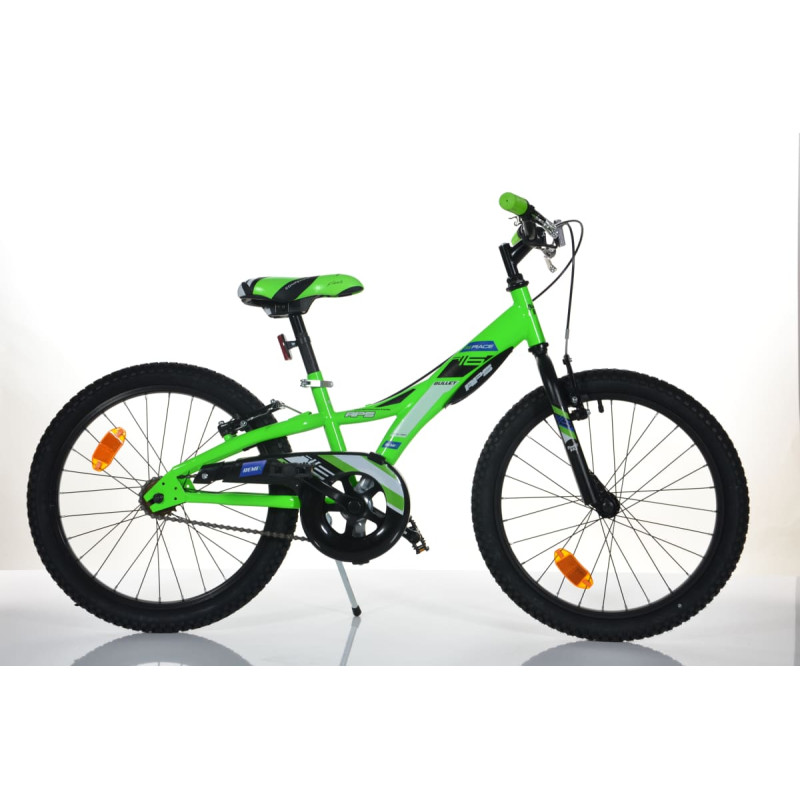 Bimbo Bike Vaiki&scaron;kas dviratis 20" "BULLET", juodas/žalias
