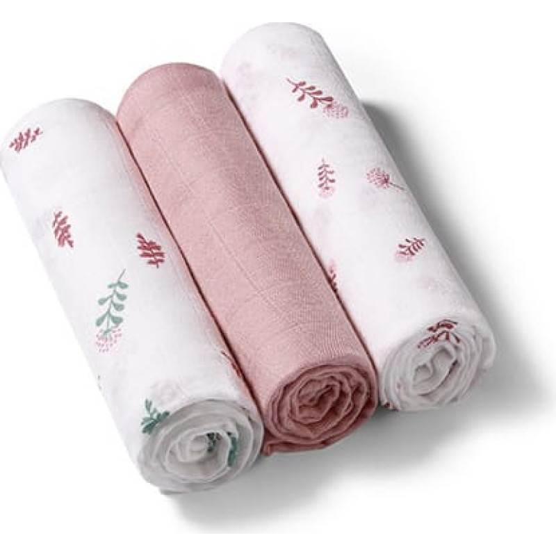 Babyono 397/14 BAMBOO DIAPERS 3PCS PINK