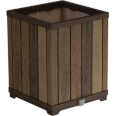 Keter Puķu pods Deco Square Tall Planter Walnut