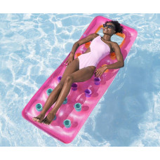 Bestway 43040 Dmuchany materac plażowy R&oacute;żowy mat 1.88m x 71cm