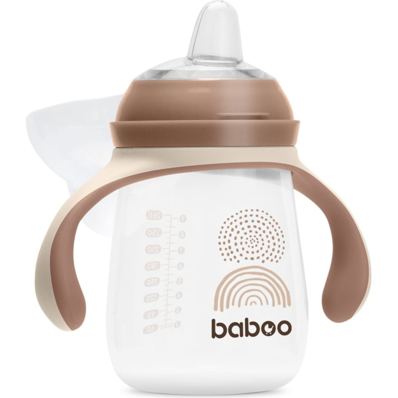 Baboo Silicone Spout Cup CACAO, 260 ml
