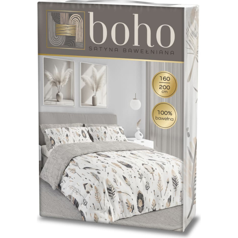 POŚCIEL KPL.160X200+2x70X80 BOHO 007 SATYNA BAW.