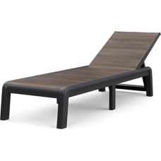 Keter Sauļošanās krēsls Deco Porto pelēks/valrieksts