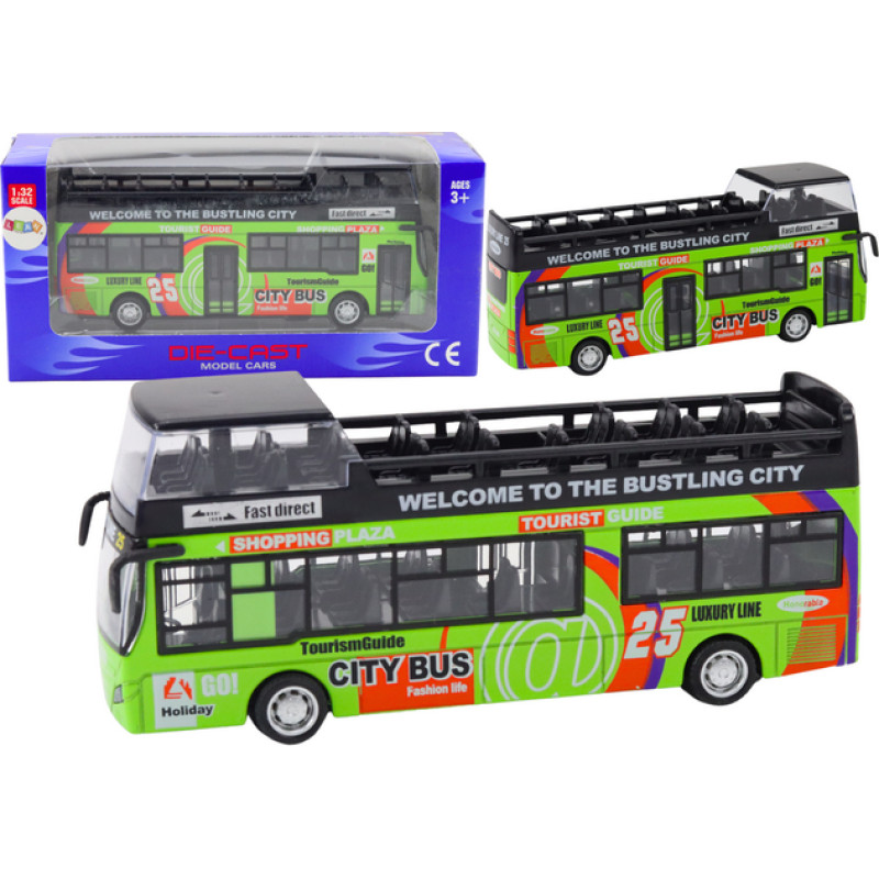 Divstāvu autobuss 17 cm ar piedziņu 54068