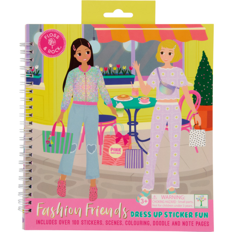 Floss & Rock Knygelė su 100 lipdukų Dress up, mieste