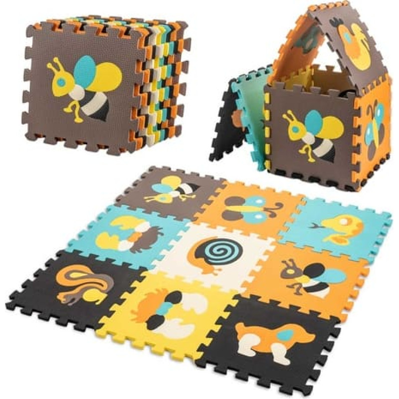 Kik- Paklājiņ&scaron;-puzle 9 el. ANIMALS 5208