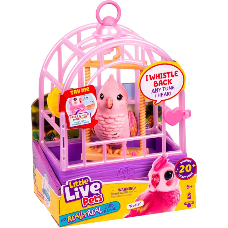 Moose Little Live Pets My Really Real Bird&Cage Rosie 26692
