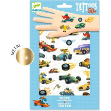 Djeco Tatuiruotės - Greiti automobiliai (50+ tatuiruočių)