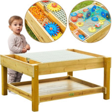 Masterkidz medinis edukacinis stalas 1200L lauko STEM veikloms + priedai