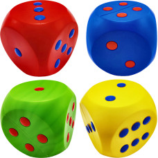 KOSTKA DUŻA DO GRY PLASTIKOWA 4 KOLORY