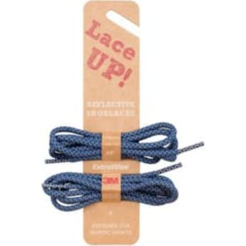 Extrawize Lace UP! reflective shoelaces, dark blue