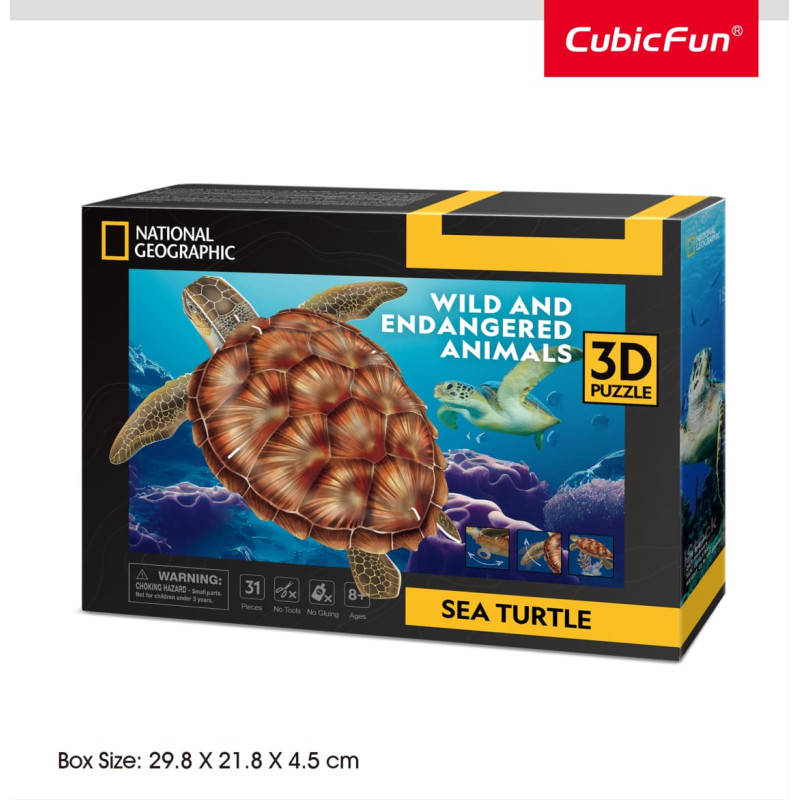 Cubic Fun CUBICFUN NG 3D dėlionė &bdquo;Jūrų vėžlys&ldquo;