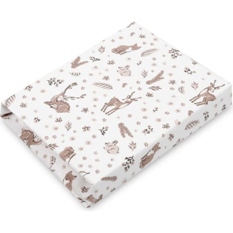 Sensillo PRINTED BEDSHEET COTTON FOREST BEIGE 60X120