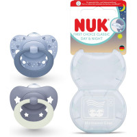 NUK 10175396 First Choice dummies SI1 CLASSIC D&N BLUE 2 pcs. 0-6m