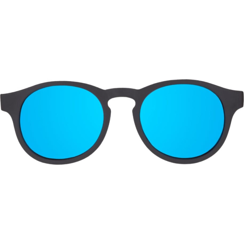 Babiators Polarised Keyhole &ldquo;Jet Black&rdquo; sunglasses with mirrored lenses, 3&ndash;5 years
