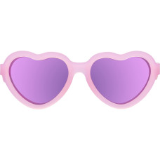 Babiators Polarised heart-shaped sunglasses &ldquo;Frosted Pink&rdquo; with mirrored lenses, 0&ndash;2 years
