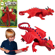 DINOZAUR SMOK CZERWONY DO ROZCIĄGANIA