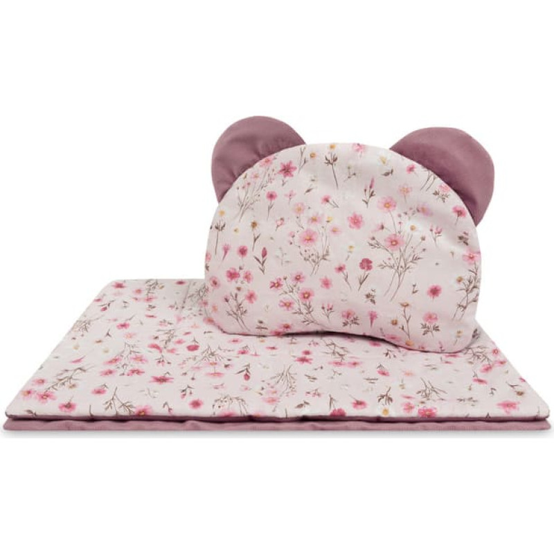 Sensillo STROLLER SET VELVET BLOOM PINK