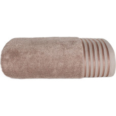 Vela rankšluostis 70 × 140 cm, kilpinis su modalu, taupe spalvos, 550 g