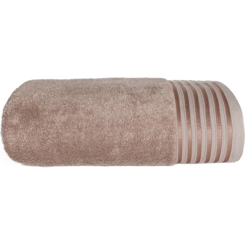 Vela rankšluostis 70 × 140 cm, kilpinis su modalu, taupe spalvos, 550 g