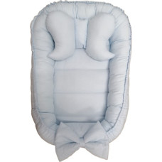 Duet Baby Cocoon - 774 - with pillow - COTTON with BOW - BLUE