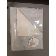 Duet Baby Blanket - 752- BOUCLA / MUSLIN - print - GREY - size 80x90 cm