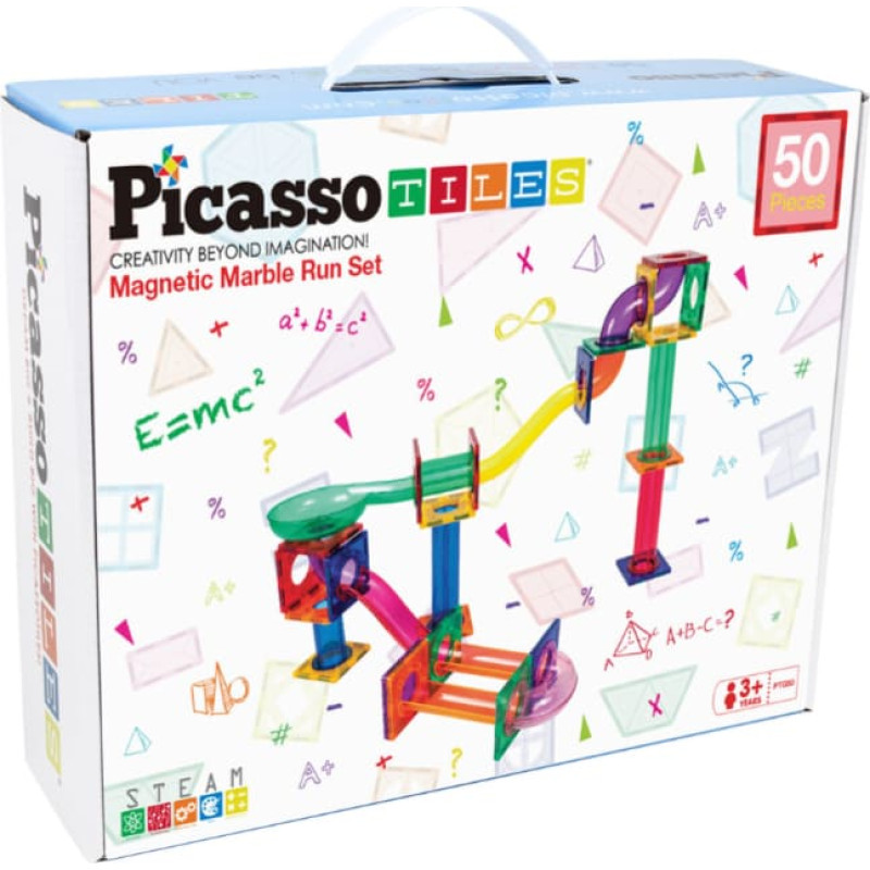 Picasso Tiles Magnētiskais konstruktors Marble Run 50 detaļas, PTG50